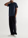 Oliver Spencer - FILA Anderson Striped Cotton-Jersey T-Shirt - Blue