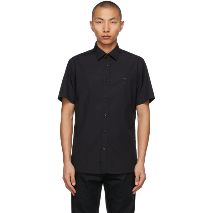 burberry black button up