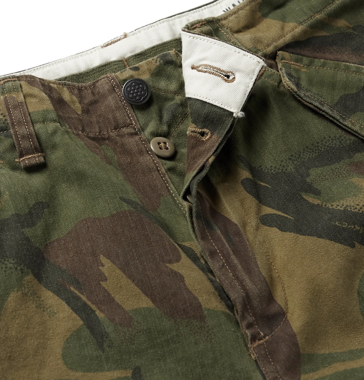 Polo Ralph Lauren - Camouflage-Print Herringbone Cotton Cargo Shorts -  Green Polo Ralph Lauren