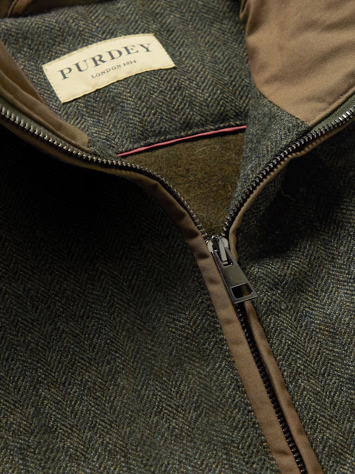 Purdey - Beesley Cotton-Trimmed Herringbone Wool-Tweed Jacket - Gray Purdey