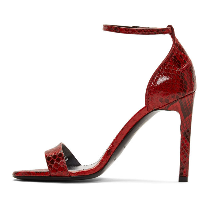 Givenchy Red Python Heeled Sandals Givenchy