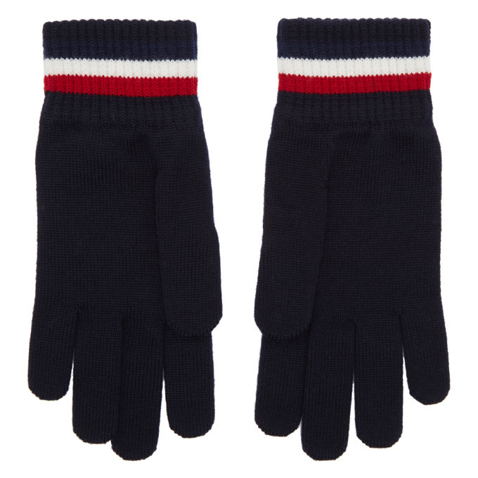 navy wool gloves