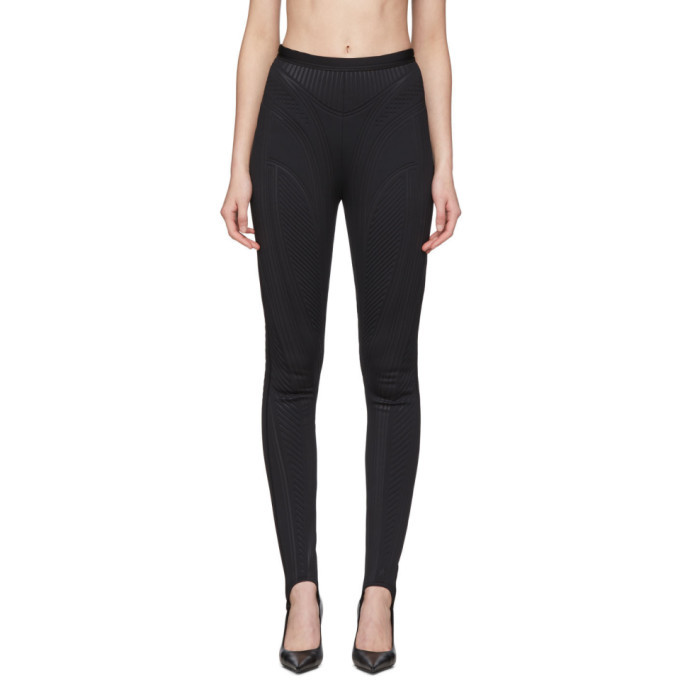 Mugler Black Scuba Leggings Mugler