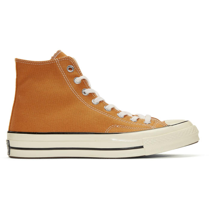 Converse Orange Chuck Taylor Canvas Vintage High-Top Sneakers Converse