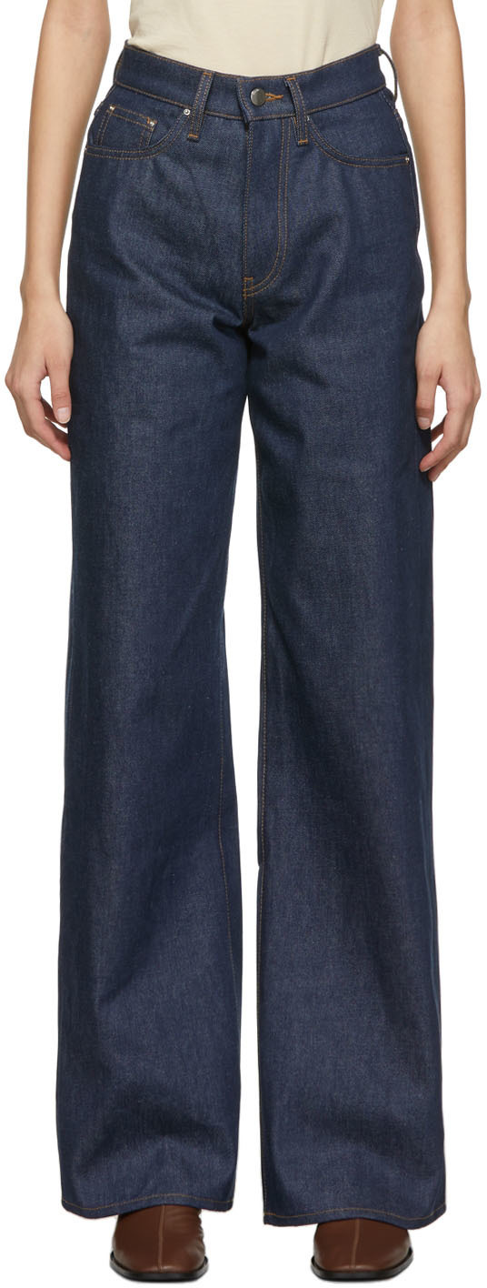 AMIRI Indigo Curved Leg Jeans Amiri