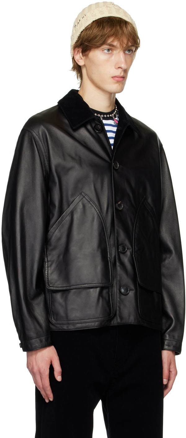 Marni Black Leather Jacket Marni