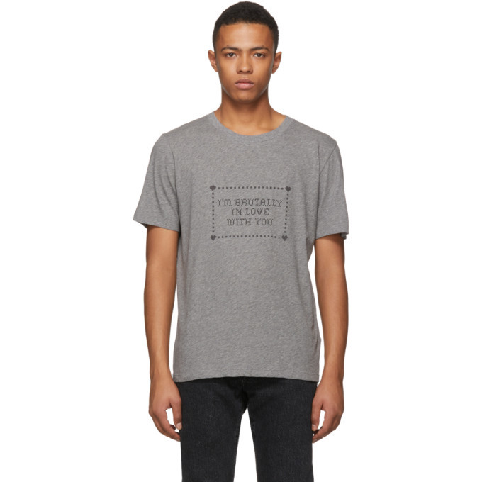 grey yves saint laurent t shirt