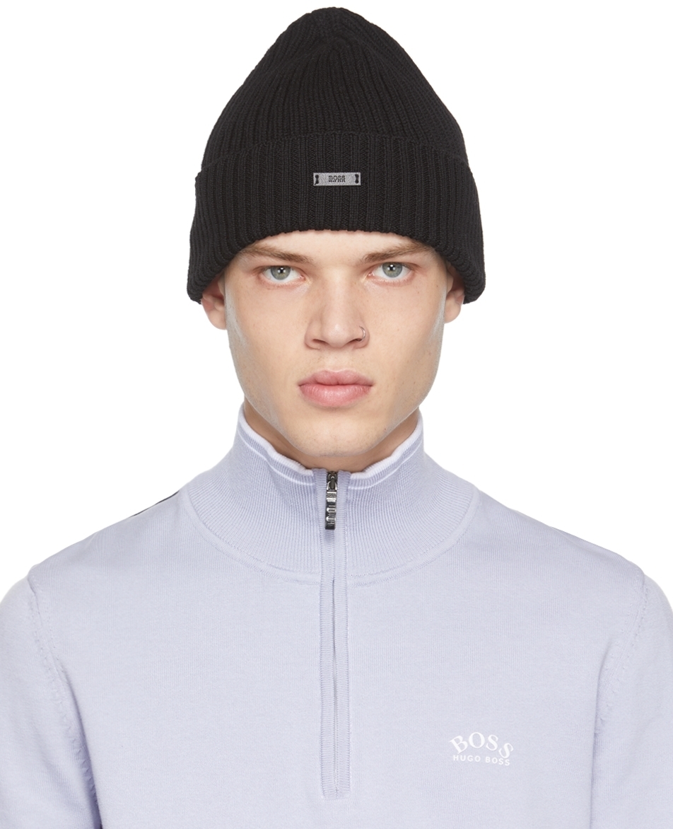 Boss Black Wool Logo Beanie BOSS