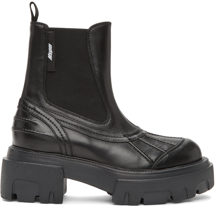MSGM Black Pull-On Boots MSGM