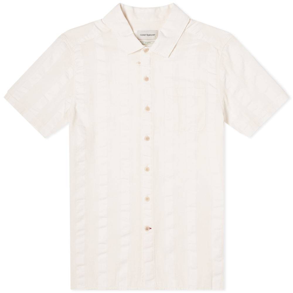 Oliver Spencer Short Sleeve Tonal Stripe Shirt