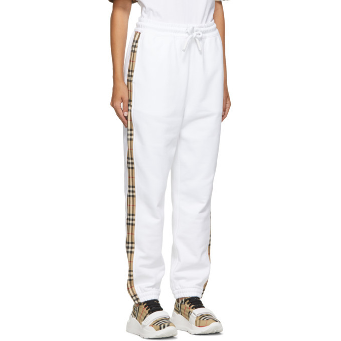 Burberry White Raine Check Lounge Pants Burberry