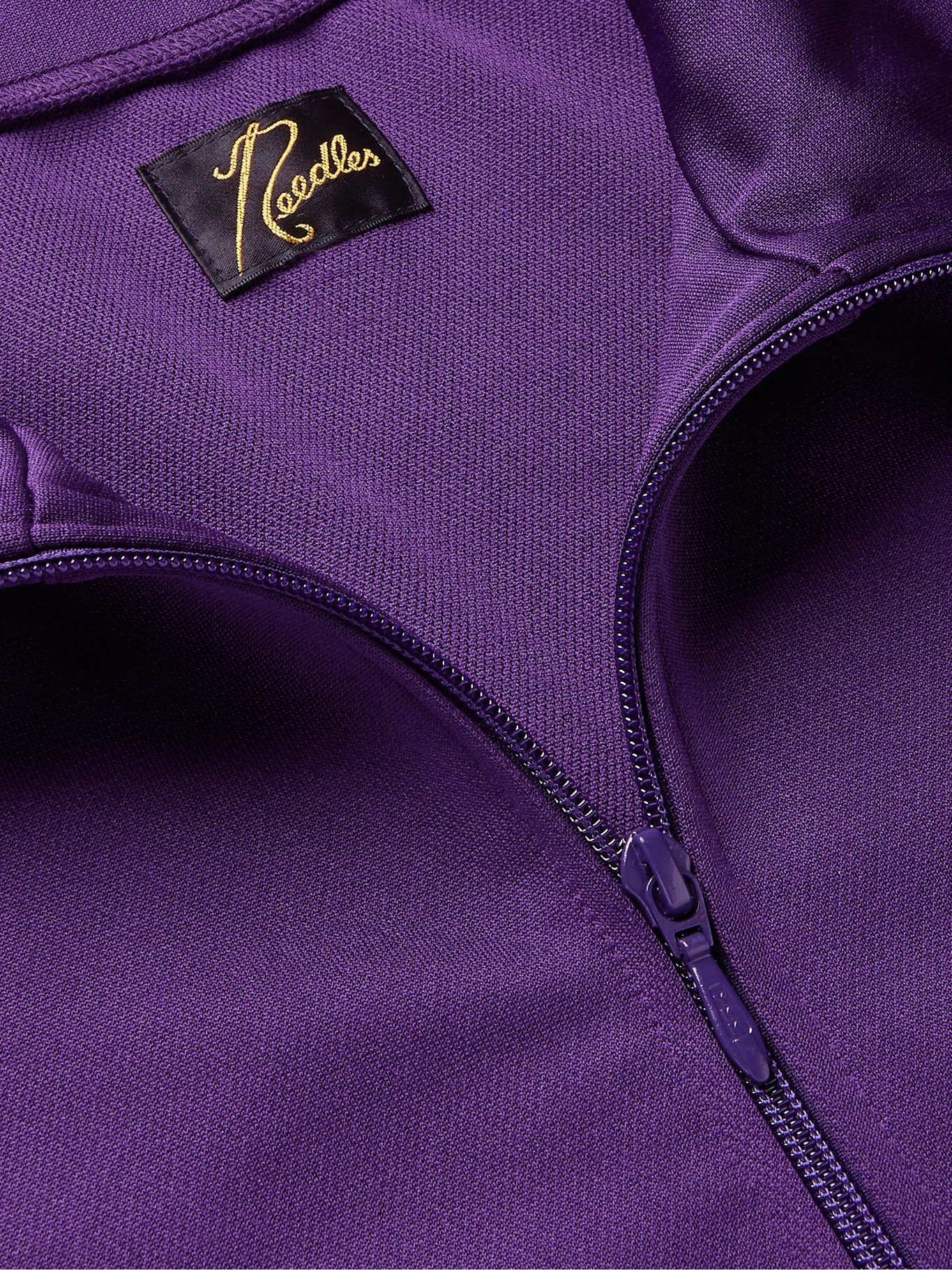 Needles - Logo-Embroidered Webbing-Trimmed Tech-Jersey Track 