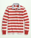 Brooks Brothers Men's Sueded Cotton Stripe Rugby | Red