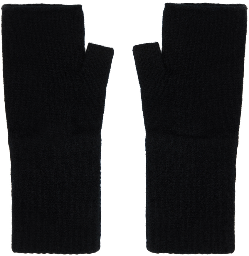 Margaret Howell Black Fingerless Gloves Margaret Howell