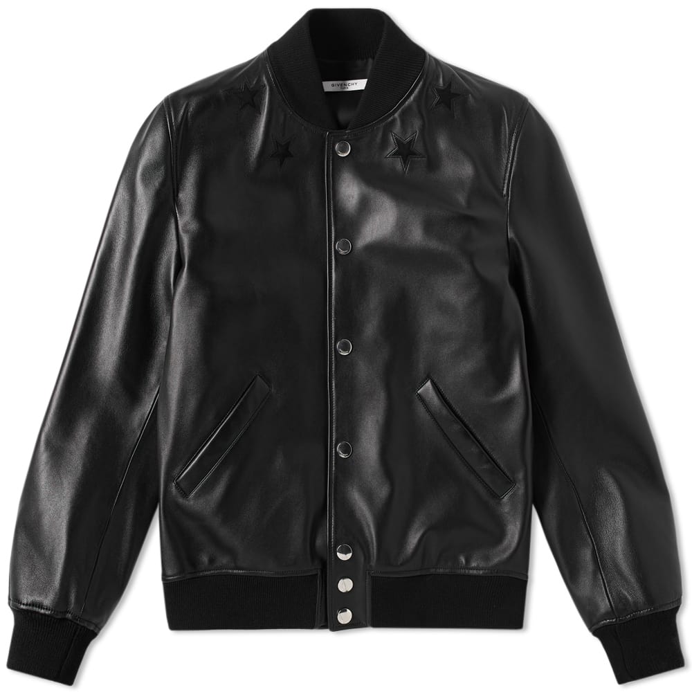 Givenchy Leather Star Collar Bomber Jacket Givenchy