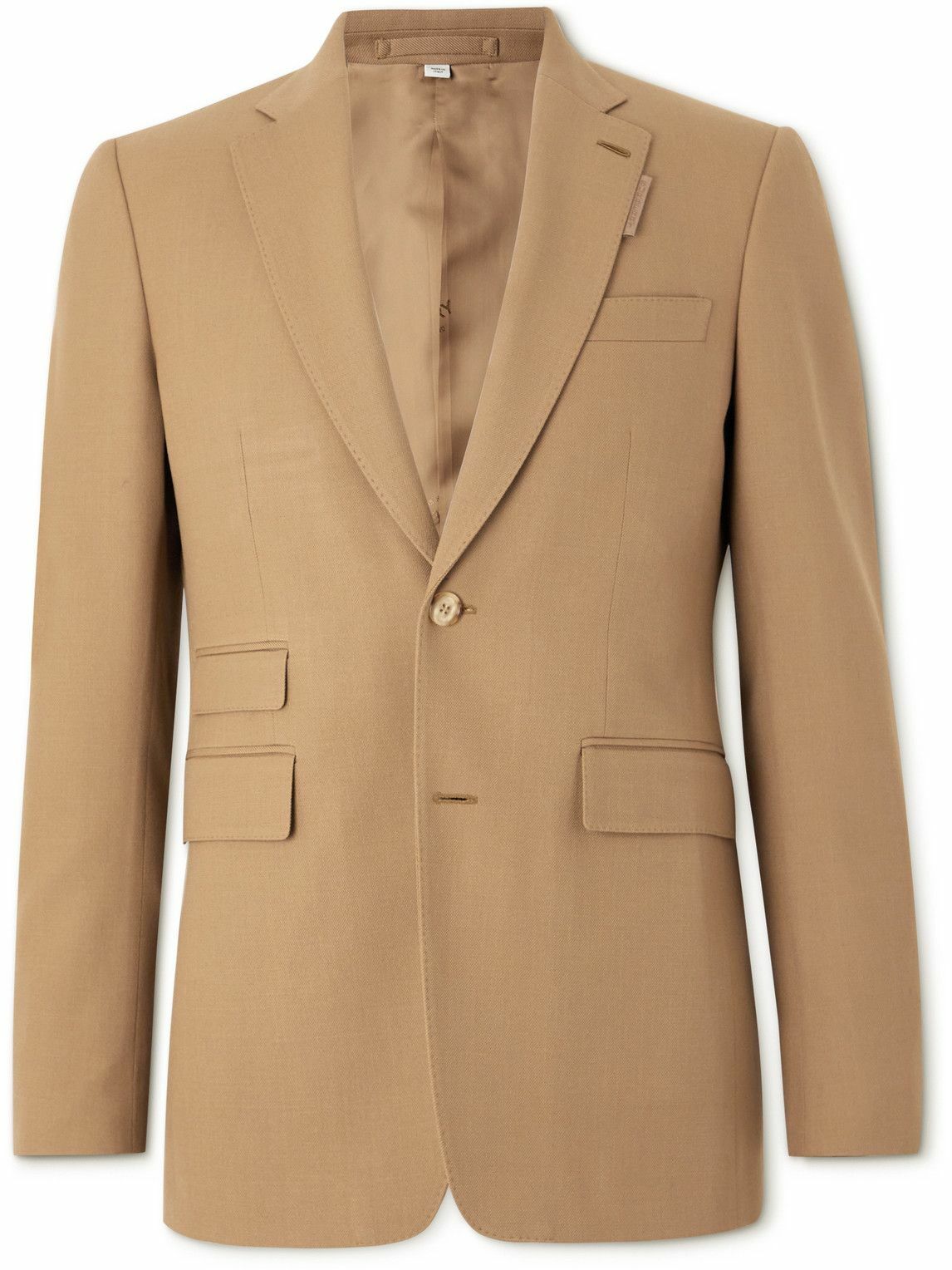 Burberry Wool And Silk Blend Suit Jacket Neutrals Burberry