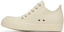 Rick Owens White Leather Low Sneakers