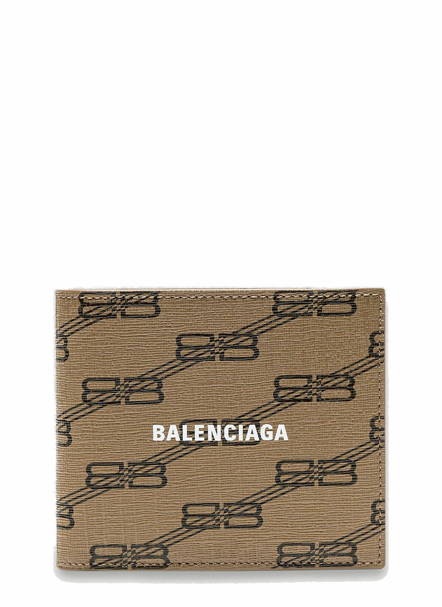 Photo: Balenciaga - Logo Bifold Wallet in Beige