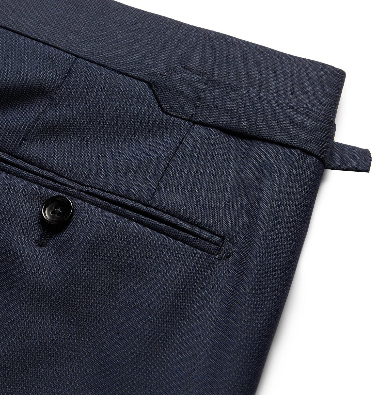 TOM FORD - Navy Slim-Fit Super 110s Wool-Sharkskin Suit Trousers - Blue TOM  FORD