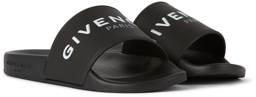 Givenchy Kids Black Logo Slides Givenchy