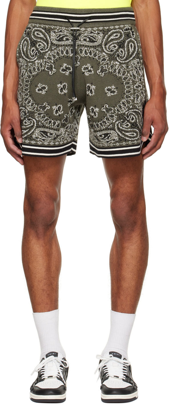 AMIRI Green Bandana Shorts Amiri