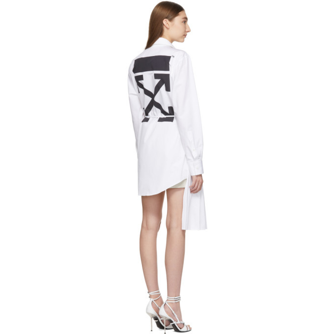 off white wrap shirt dress