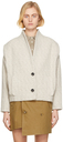 Isabel Marant Etoile Taupe & Off-White Wool Drogo Jacket