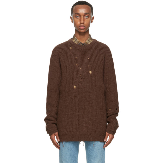 brown baggy sweater