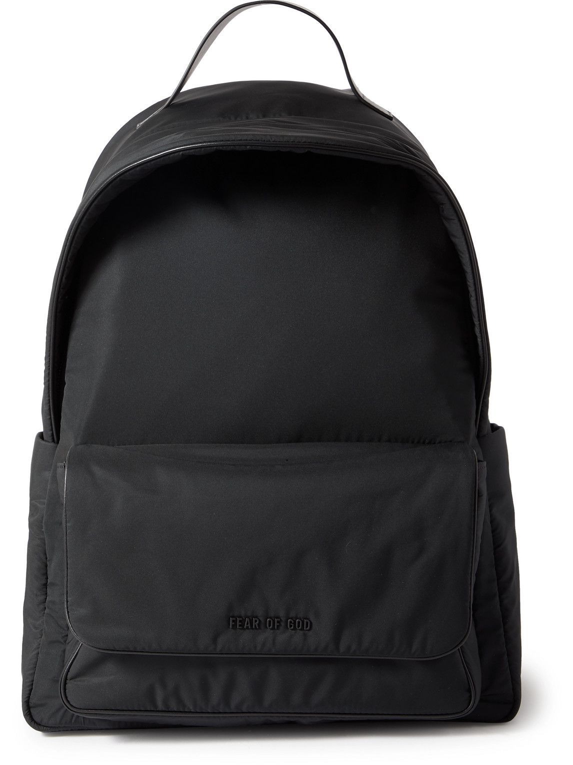 Fear of God - Logo-Appliquéd Leather-Trimmed Shell Backpack - Black ...