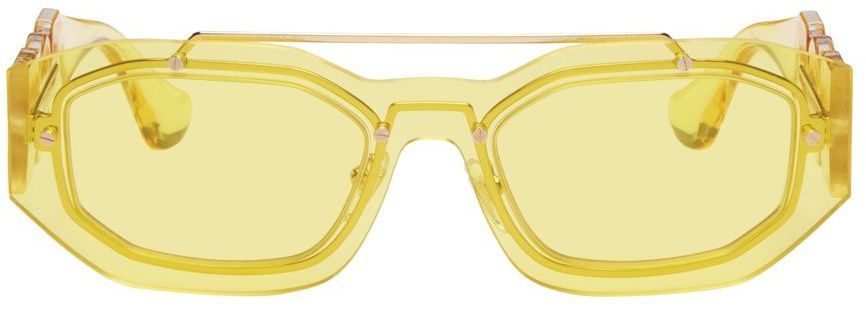 Photo: Versace Yellow Rectangular Sunglasses