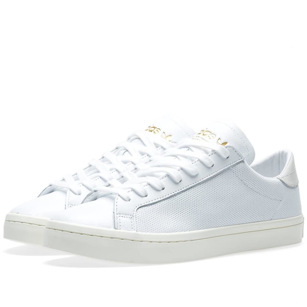 adidas court vantage white leather