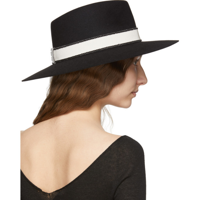 Maison Michel Black Charles Fedora 