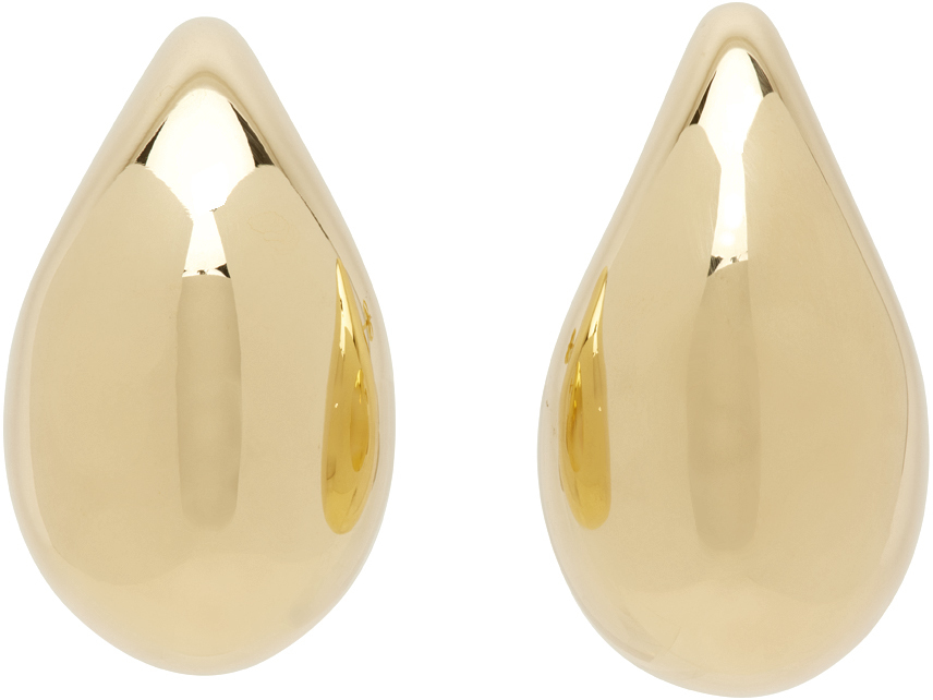Photo: Bottega Veneta Gold Drop Earrings