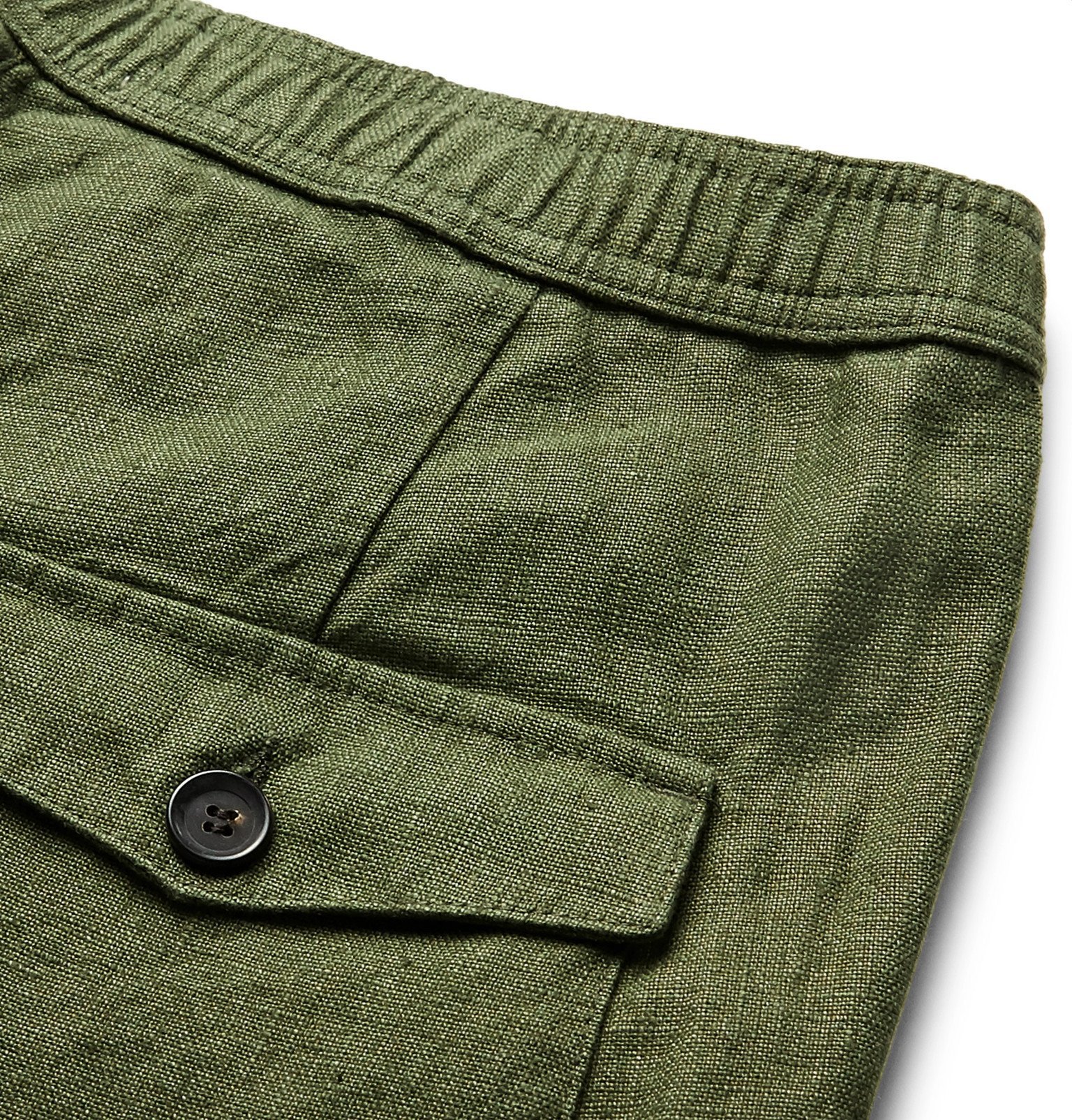 Oliver Spencer - Tapered Linen Trousers - Green