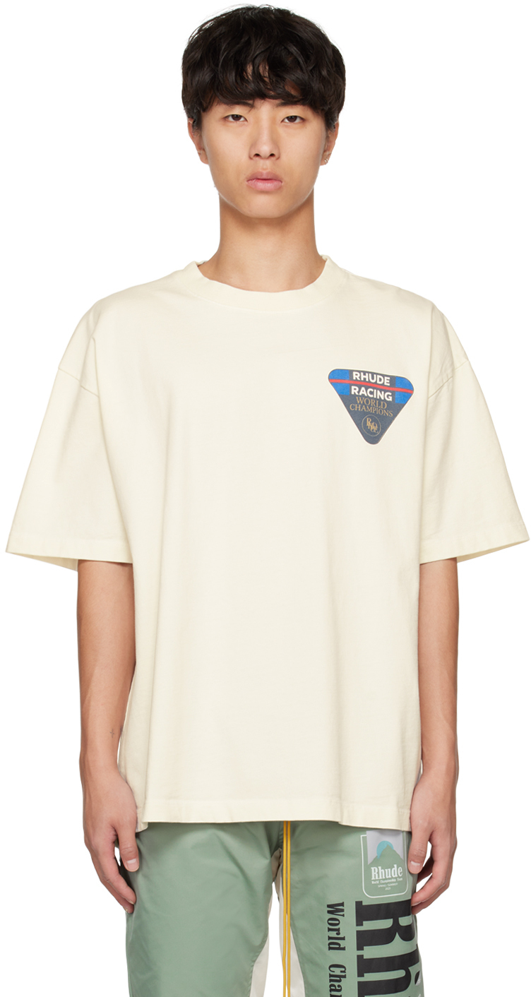 Rhude White Race Patch T-Shirt Rhude