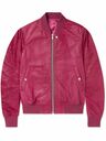 Rick Owens - Distressed Leather Bomber Jacket - Pink