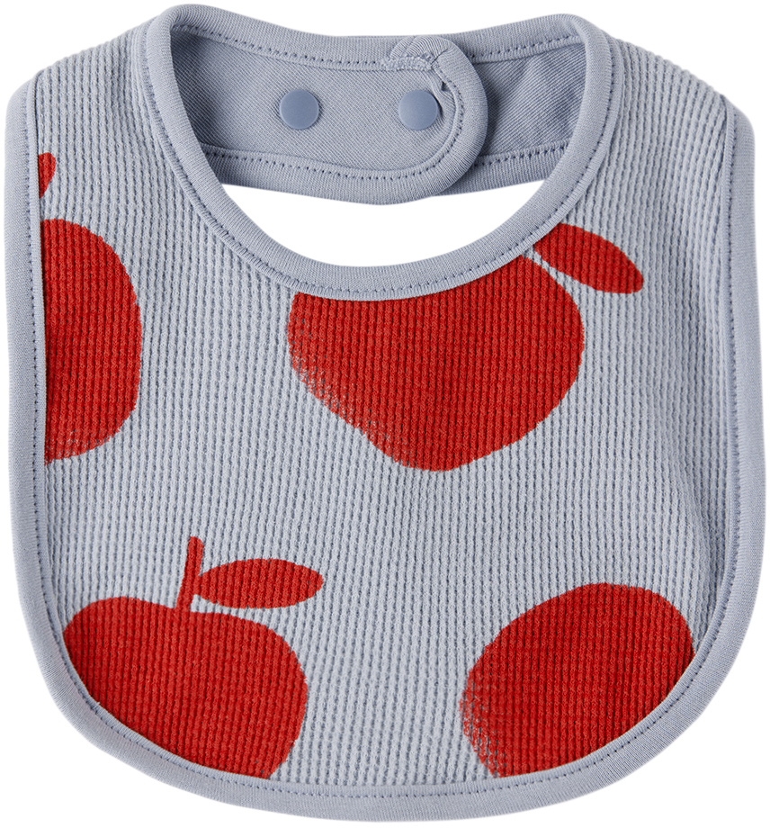 Jellymallow Baby Blue & Red Pomme Bodysuit & Bib Set Jellymallow