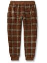 Burberry - Tapered Checked Twill-Trimmed Fleece Sweatpants - Brown