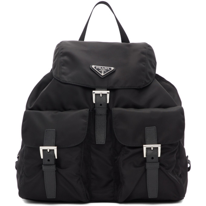 prada black nylon backpack