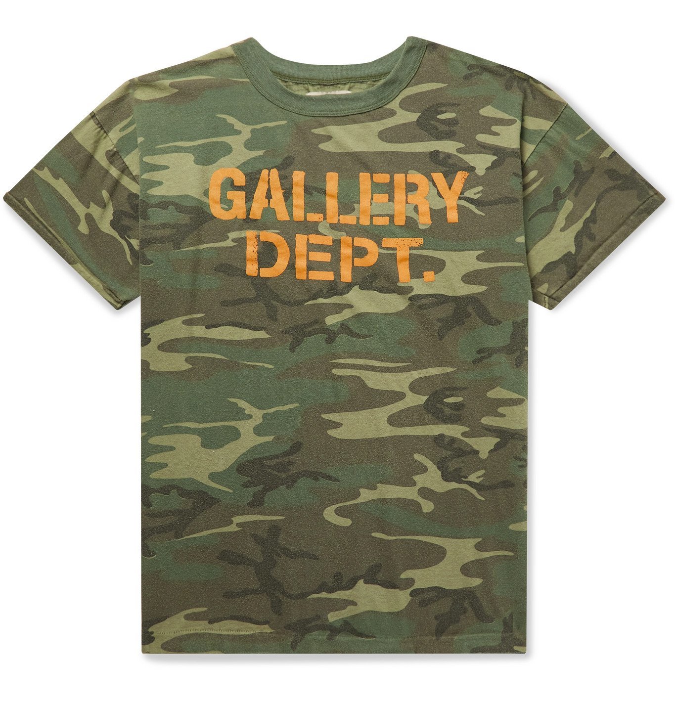 Gallery Dept. - Camouflage-Print Cotton-Jersey T-Shirt - Green Gallery ...