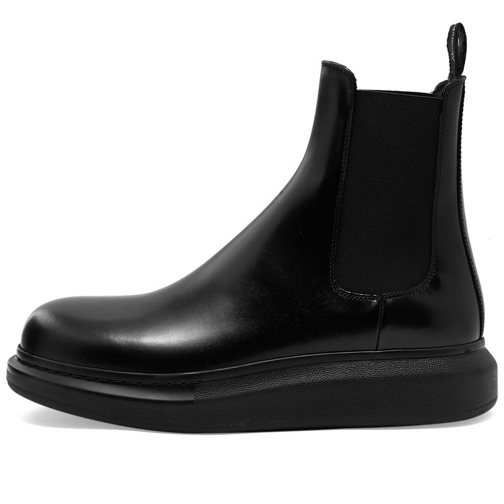 alexander mcqueen suede hybrid chelsea boots