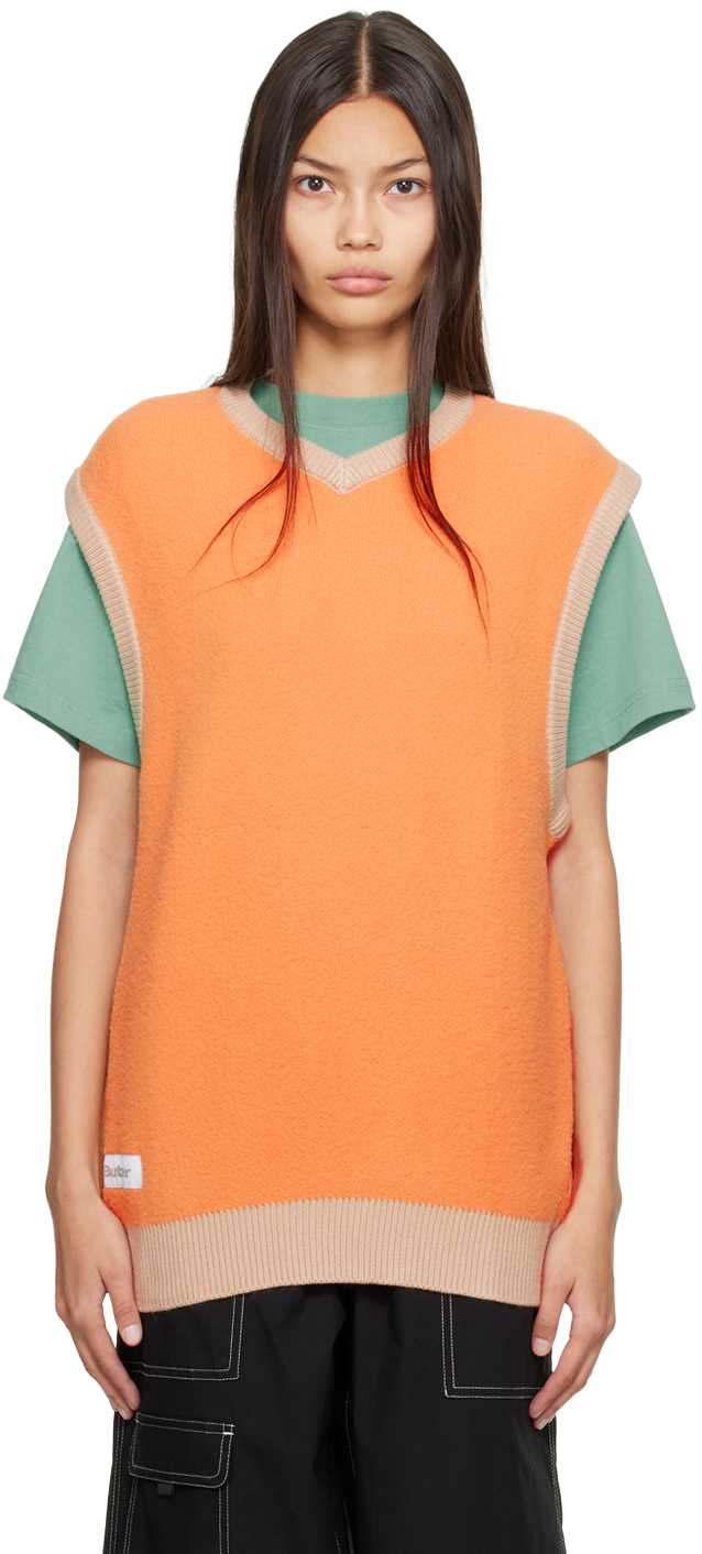 Butter Goods Orange VNeck Sweater Butter Goods