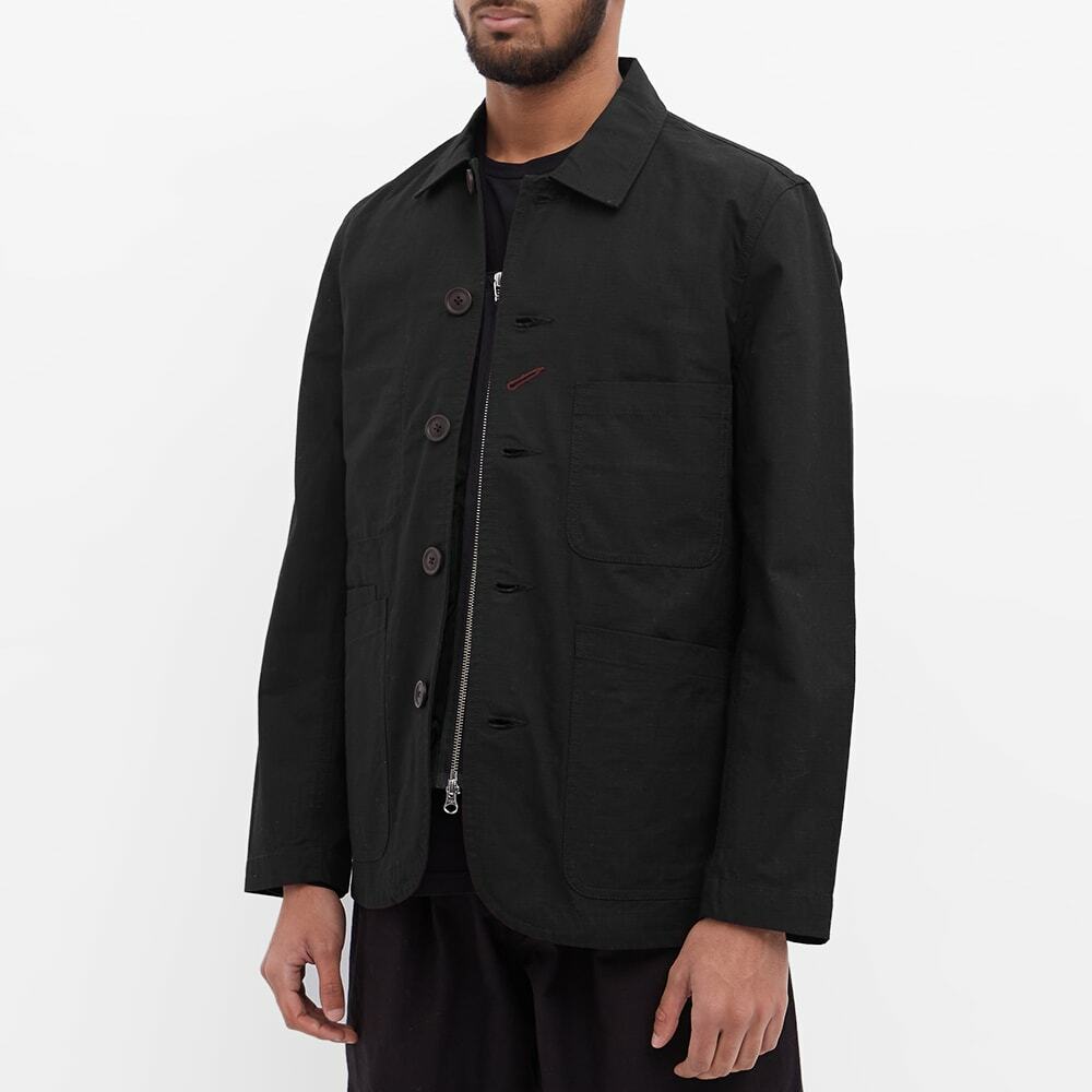 Universal Works Bakers Jacket in Black Universal Works