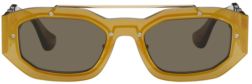 versace gold mirror sunglasses