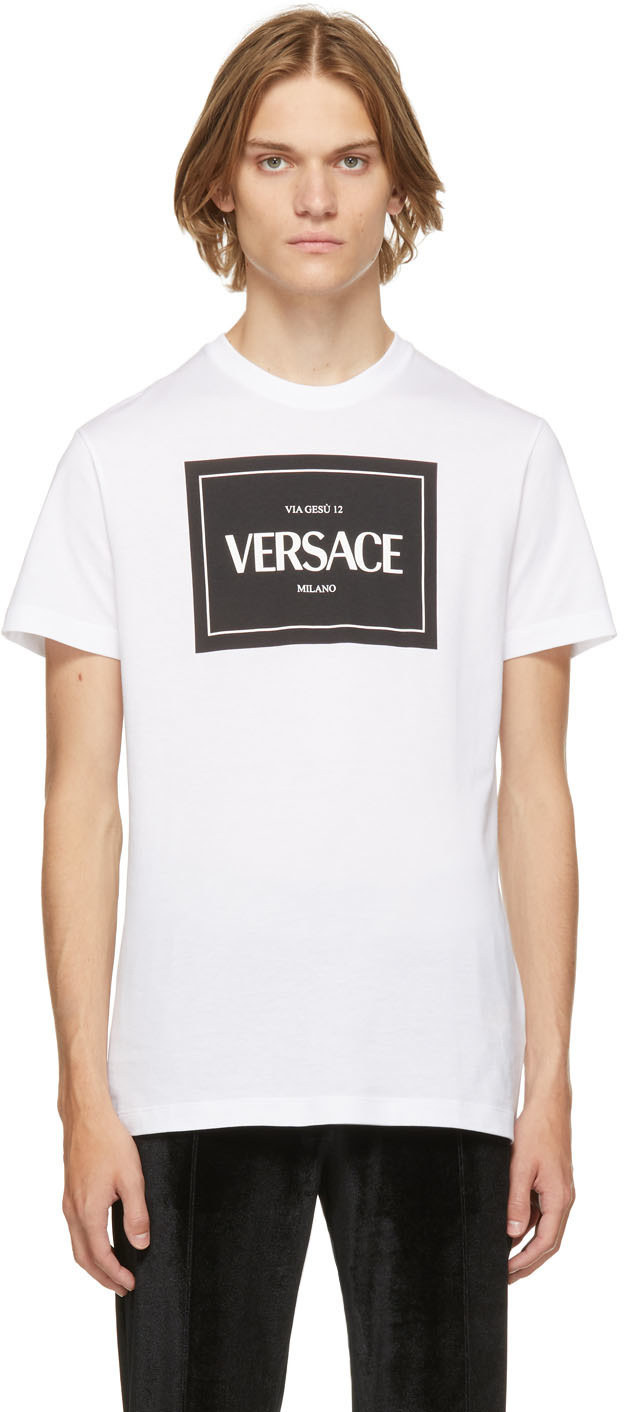 Versace White Logo T-Shirt Versace