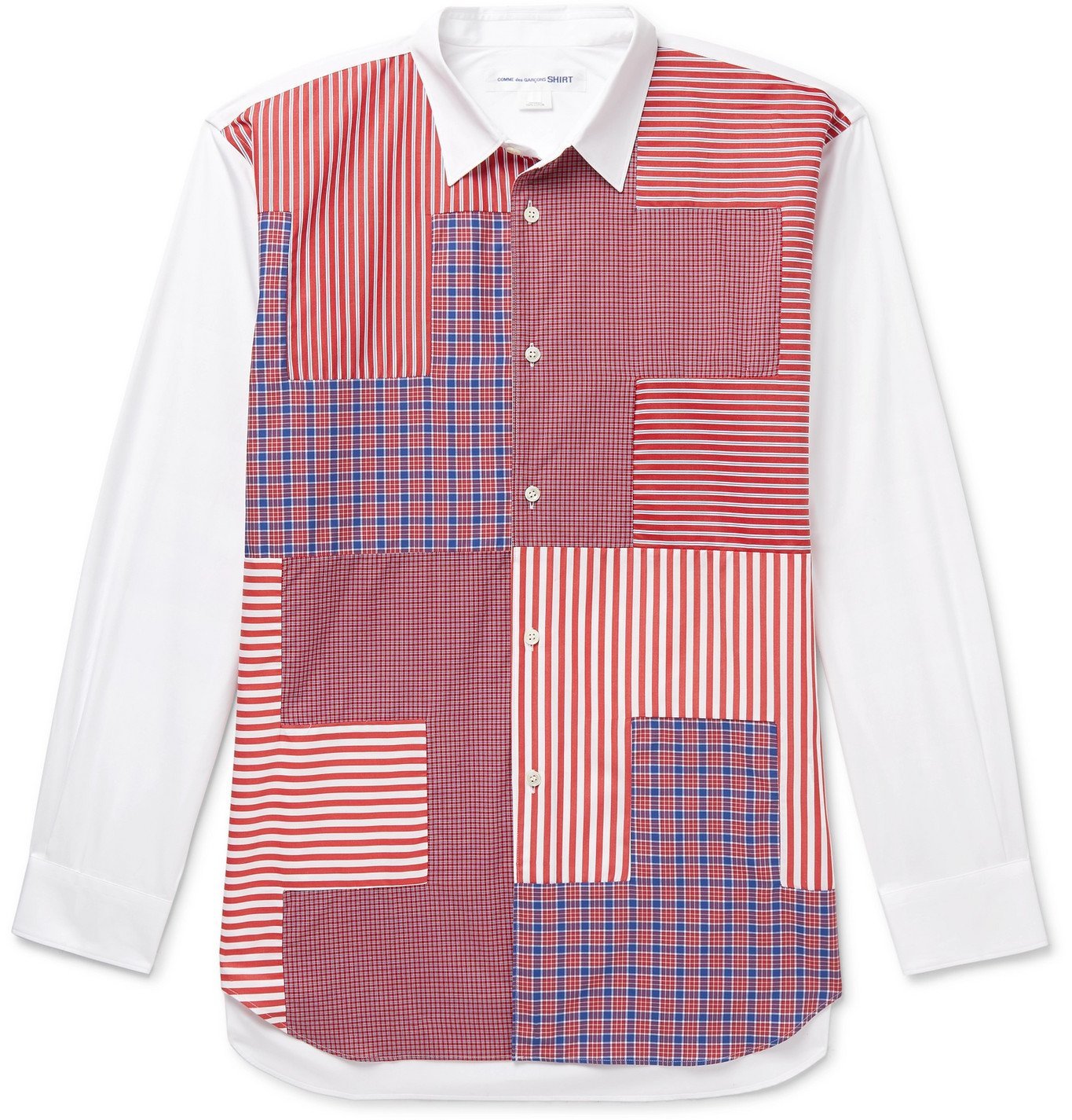 comme des garcons shirt patchwork