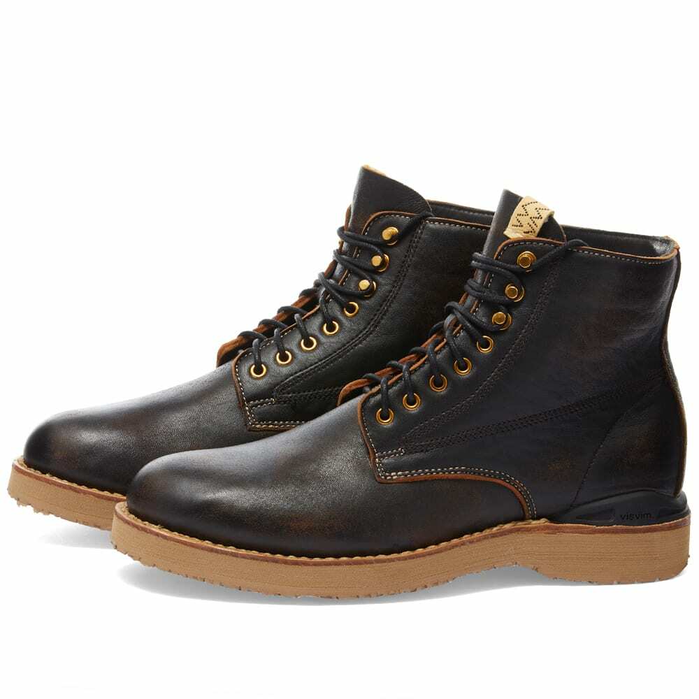 Visvim Men's Virgil Boots Folk Sneakers in Black Visvim