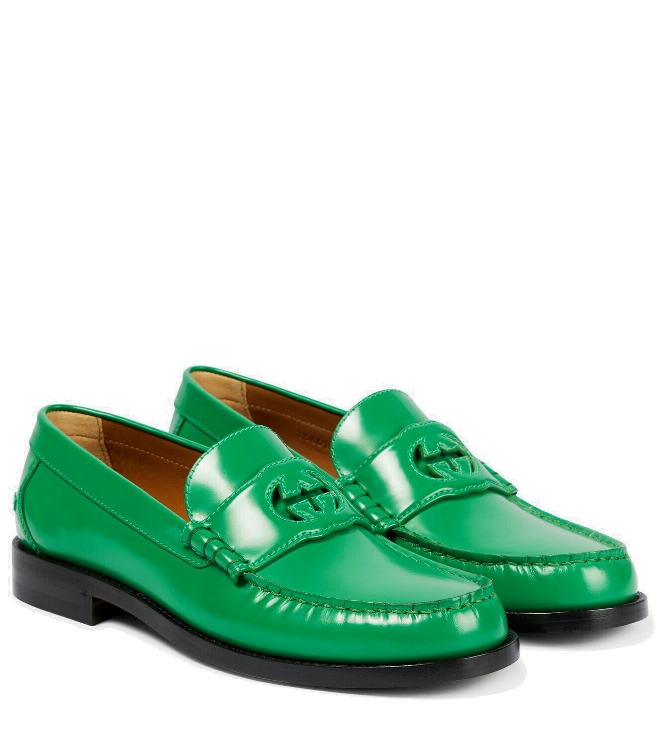 Gucci Interlocking G Leather Loafers Gucci