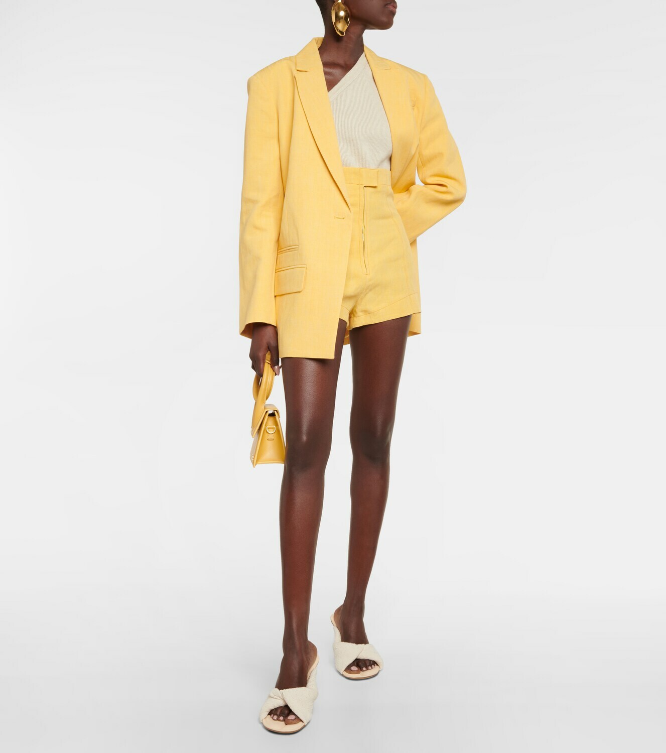 Jacquemus - Le Short Areia high-rise linen-blend shorts Jacquemus