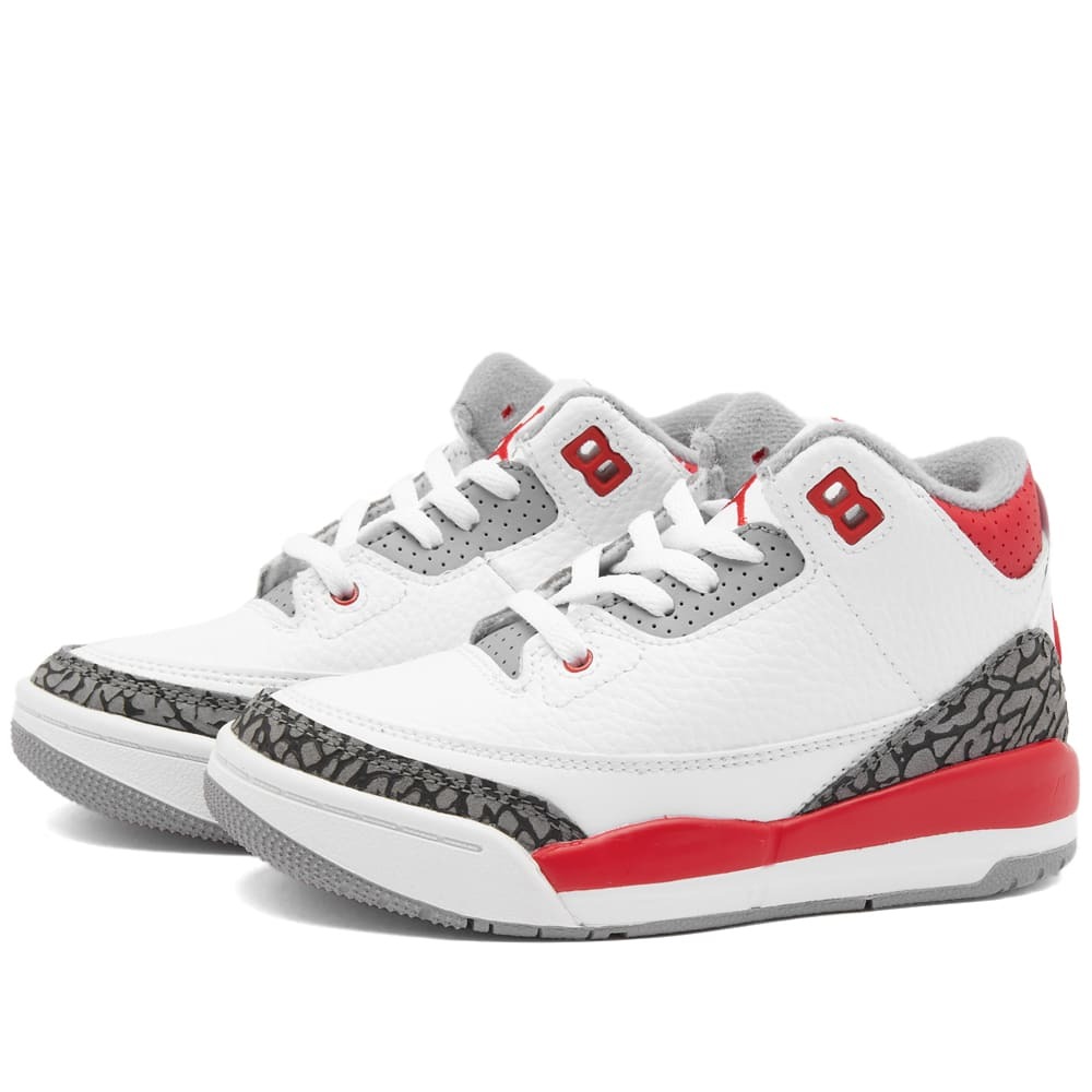 air jordan 3 white and red